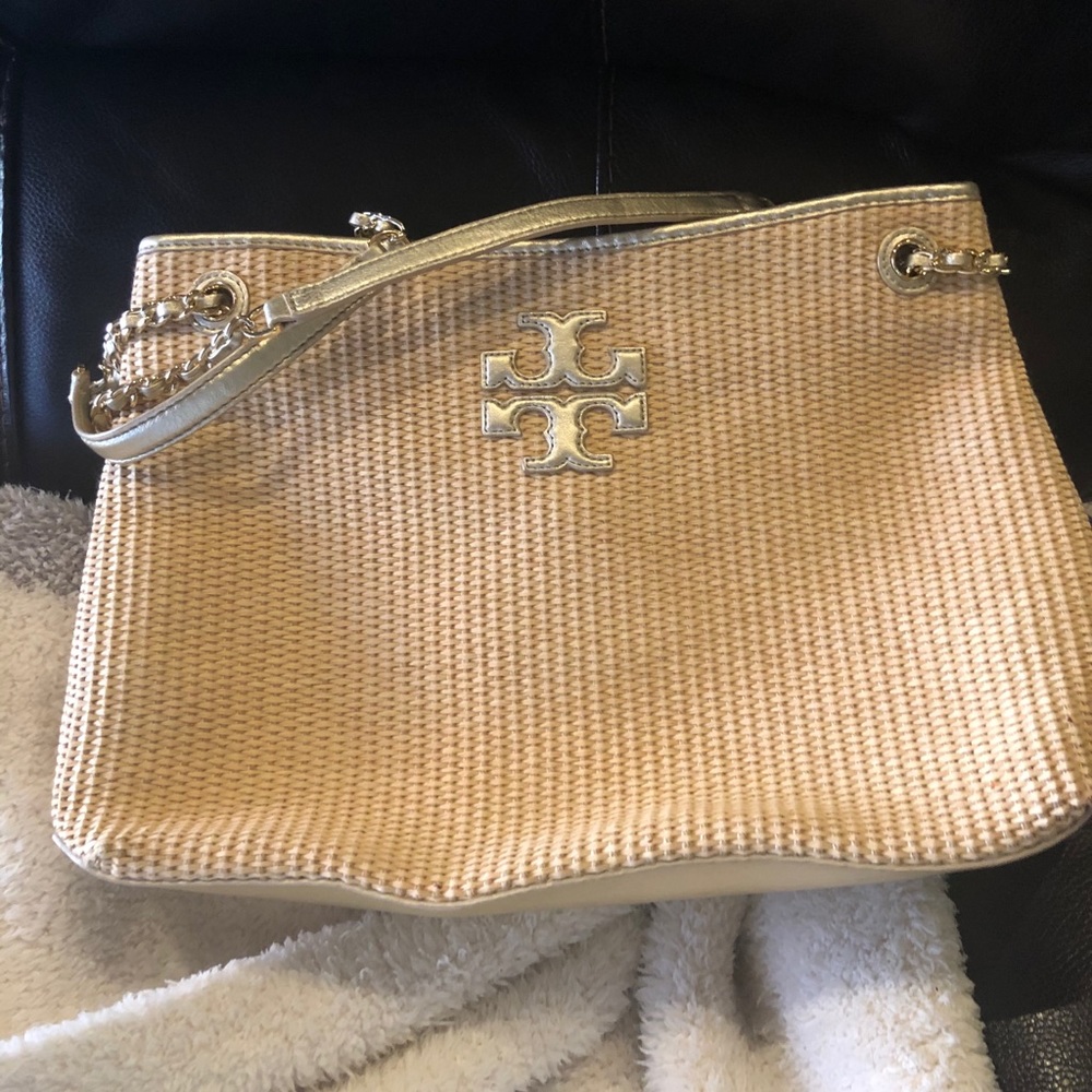 TORY BURCH Thea Zip Natural / Tote straw